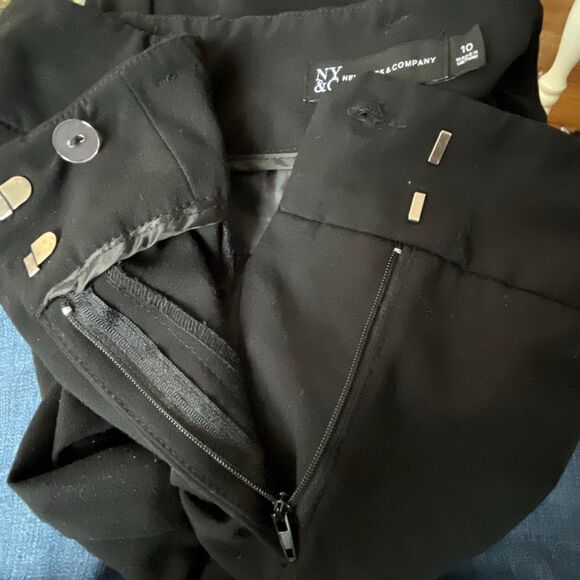NY&C Women's Size 10 Black Ankle Length Dress Pants Trousers Office - Picture 7 of 8